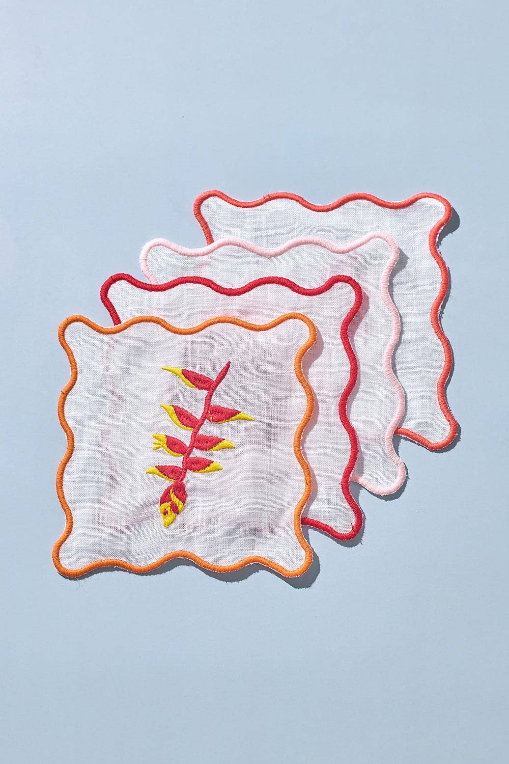 Floral Embroidered Cocktail Napkins | Best Seller!