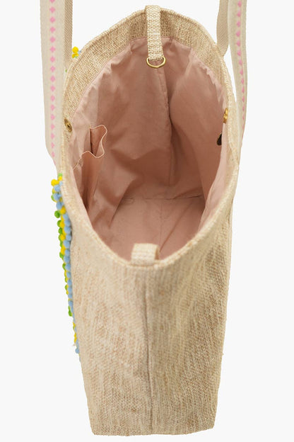 CAPRI ZEST LEMON STRAWBERRY HIBISCUS OVERSIZED TOTE
