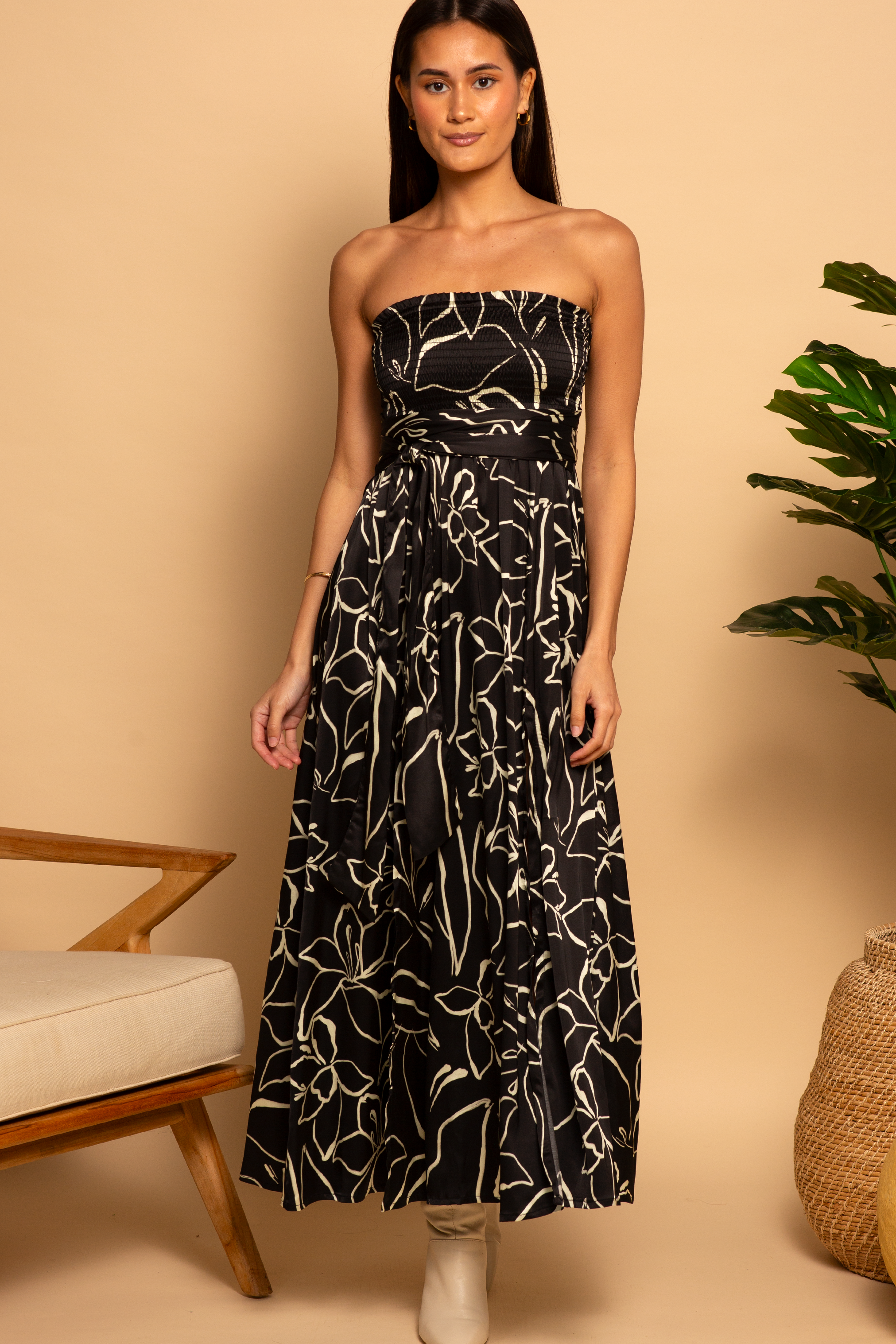 AMALFI DRESS - MIDNIGHT BLOOM