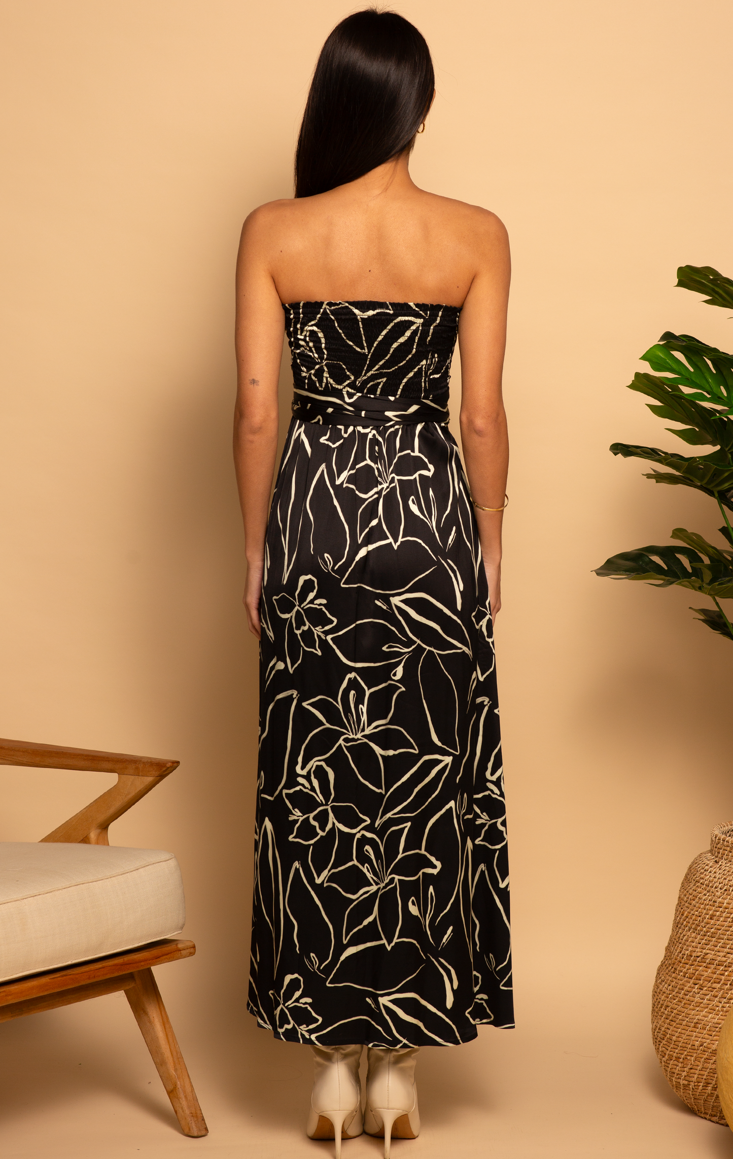 AMALFI DRESS - MIDNIGHT BLOOM