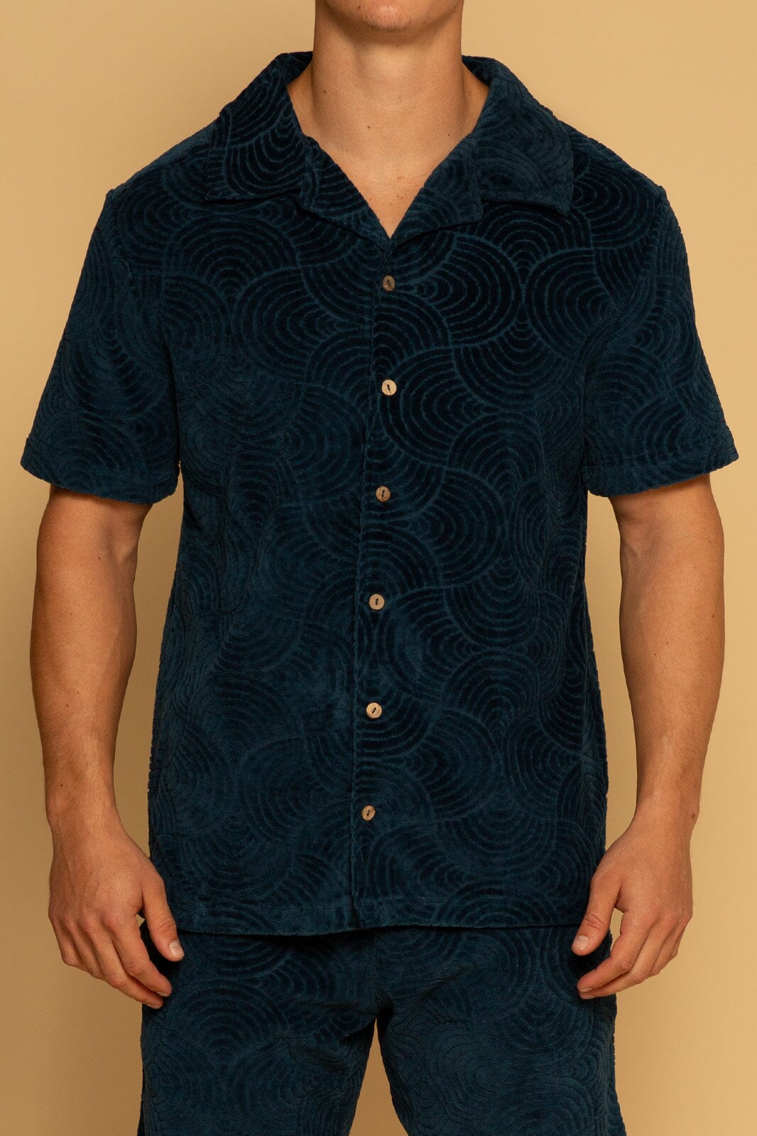 TERRY BUTTON FRONT SHIRT