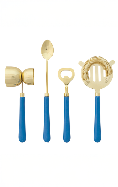 STAINLESS STEEL & ALUMINUM BAR TOOLS  SET OF 4