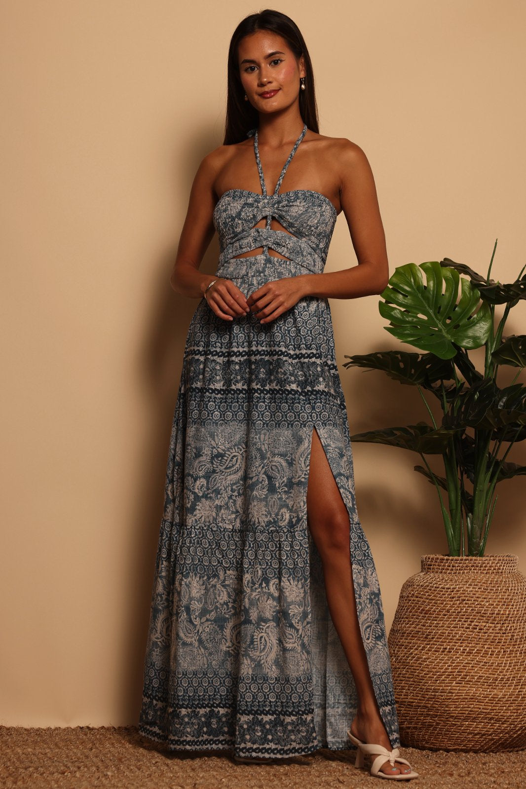 BELIZE MAXI DRESS - VINTAGE INDIGO - XS