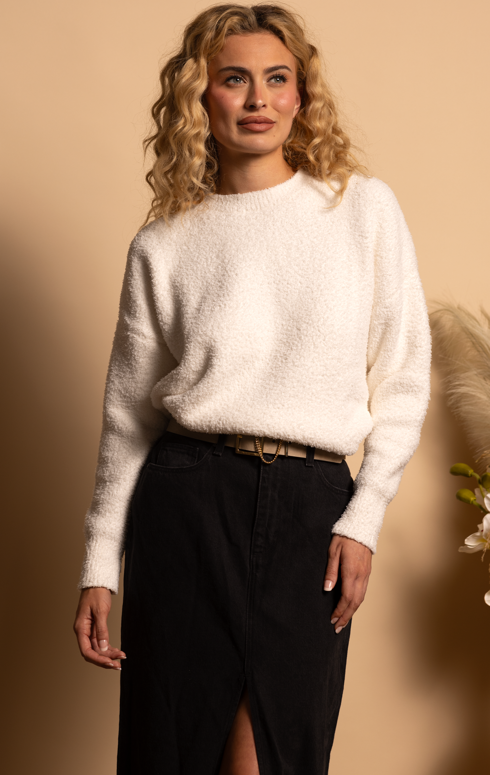 COZY SWEATER - IVORY - XS