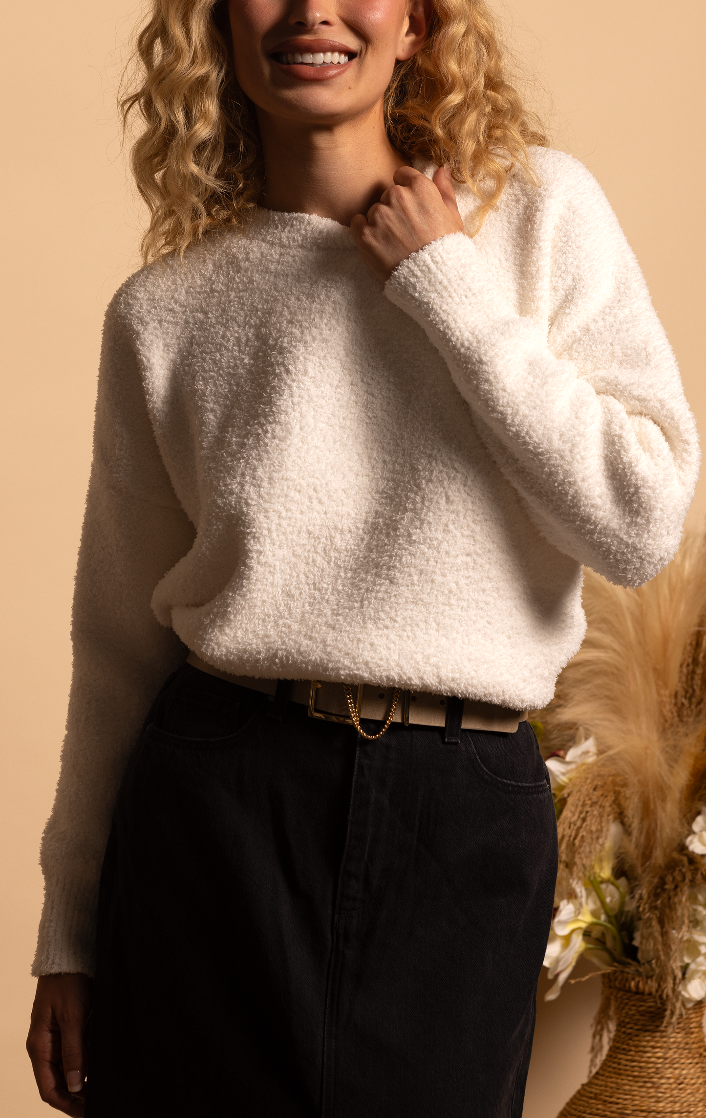 COZY SWEATER - IVORY - XS