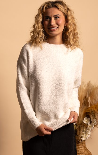 COZY SWEATER - IVORY - XS