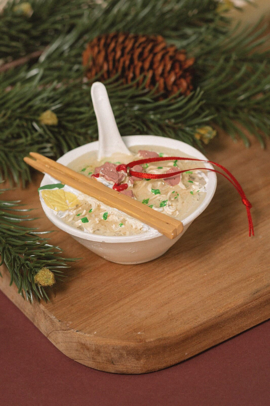 3" Pho Noodle Bowl Ornament - -
