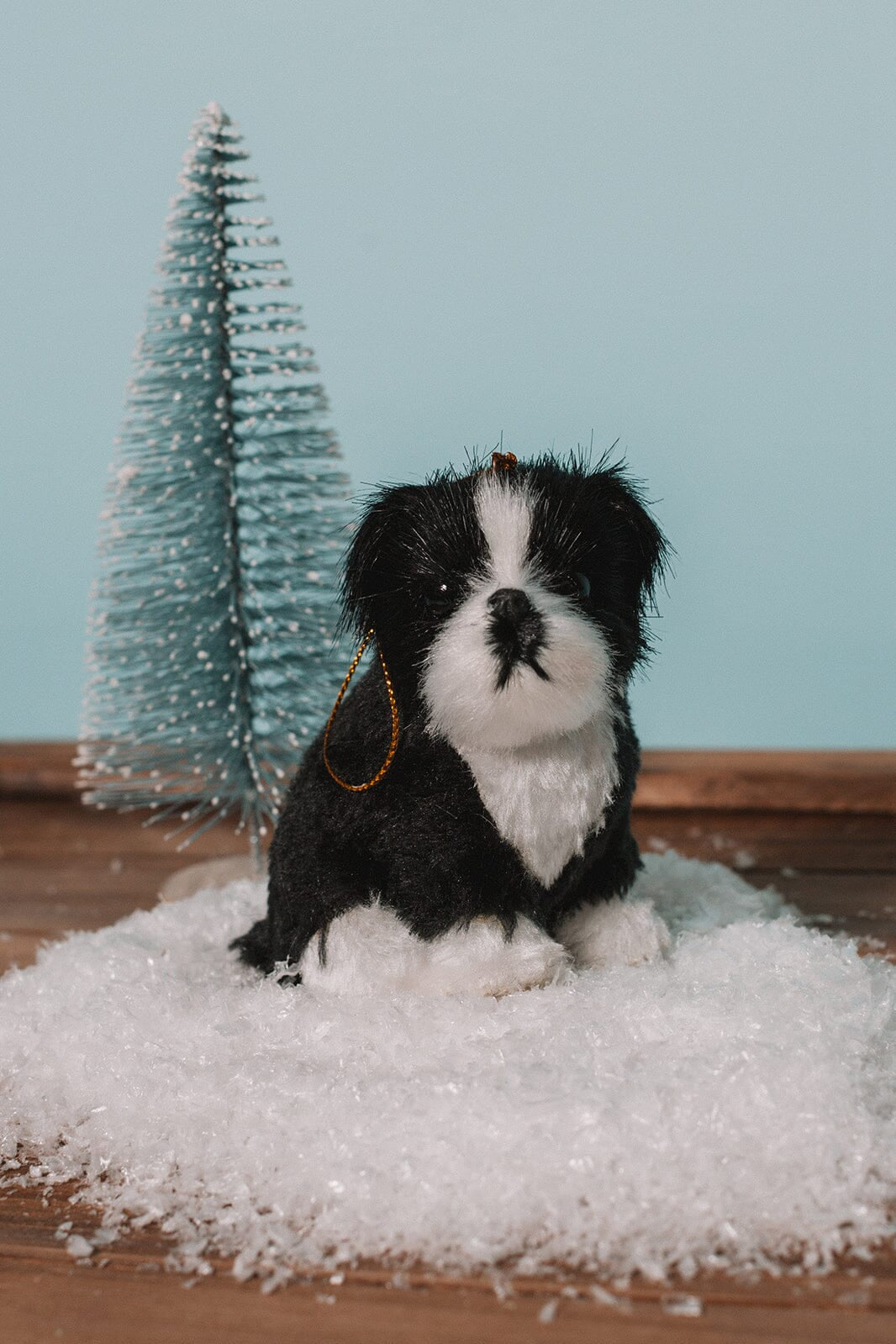 Furry Dog Ornament - -