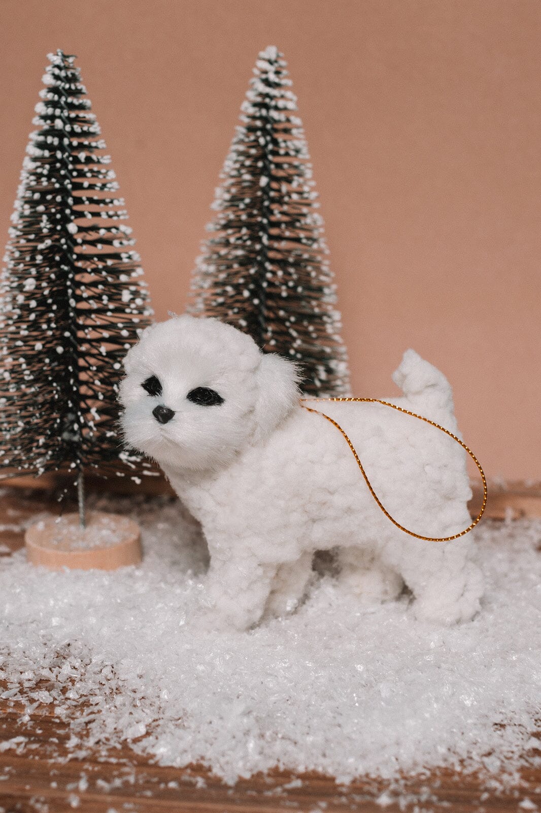 Furry Dog Ornament - -