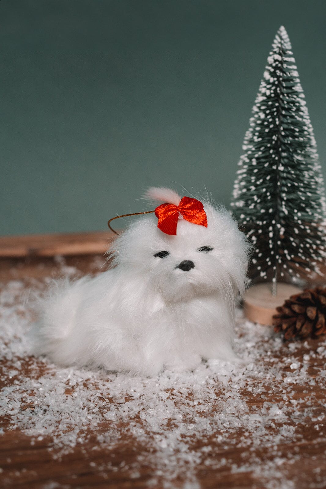 Furry Dog Ornament - -