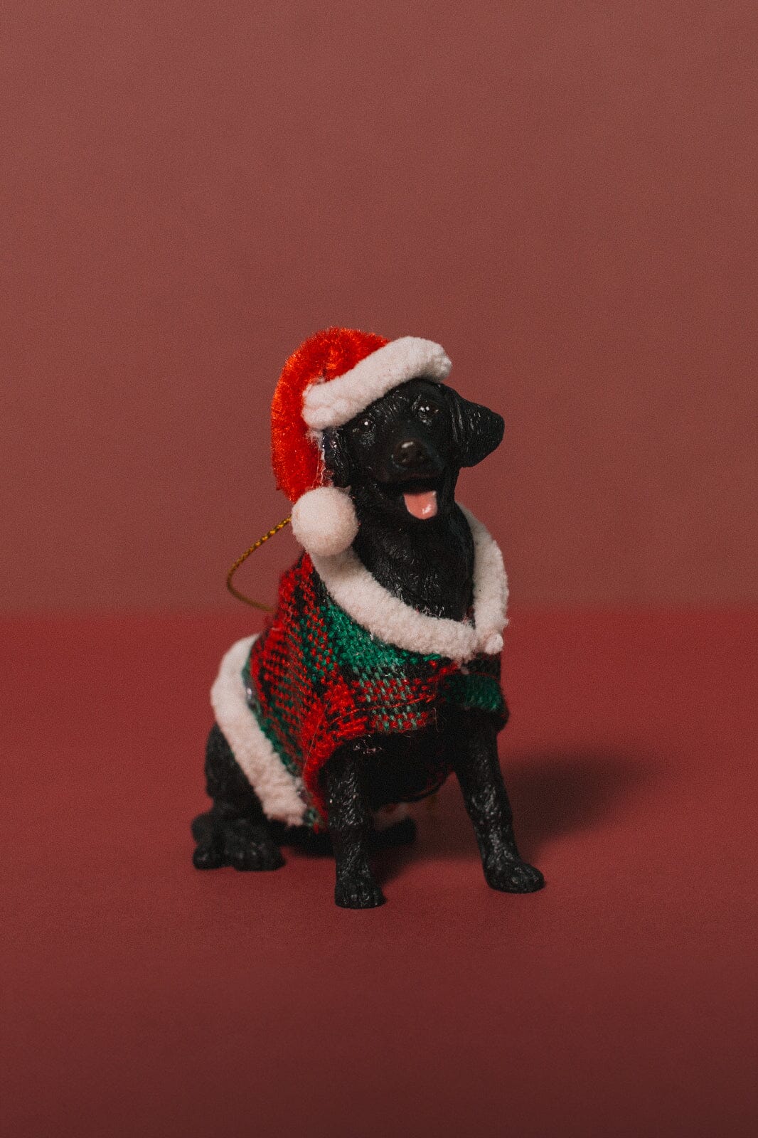 Santa's Puppy Ornament - -