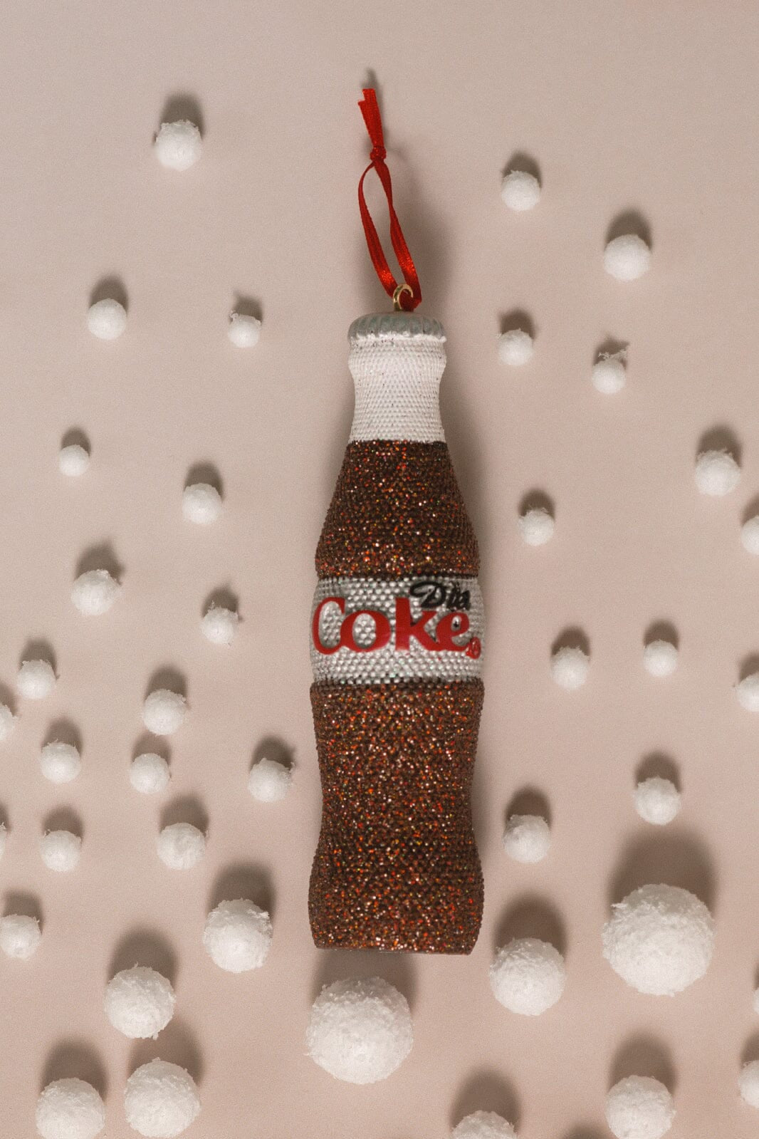 4" Dazzled Diet Coke Bottle Ornament - -