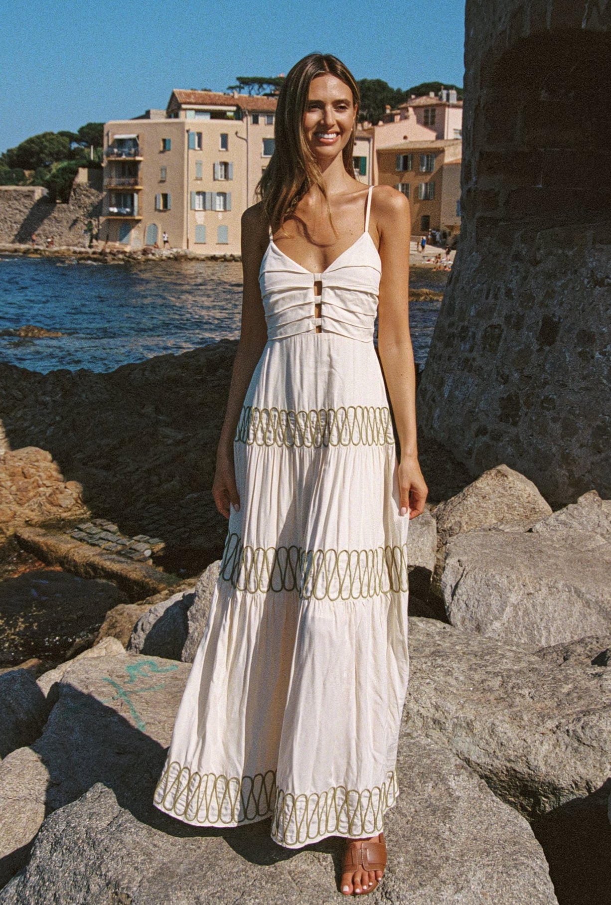 FLORENCE MAXI DRESS - EGGSHELL - XS