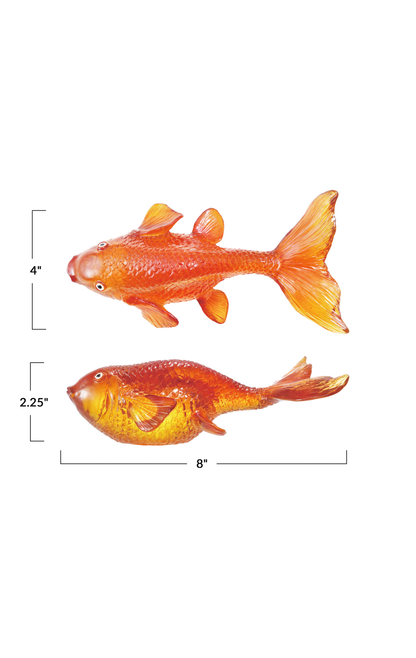 TRANSPARENT RESIN GOLDFISH