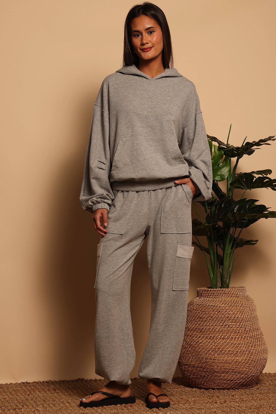 CARMEN CARGO JOGGER - HEATHER GREY - XS