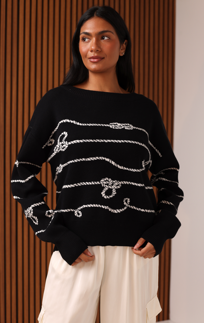 KNOTS AND NAUTICAL SWEATER