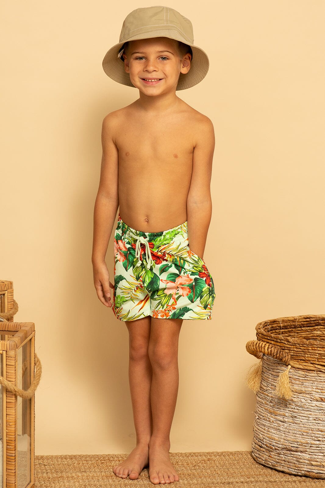 BOYS TIDEWATER VOLLEY BOARDSHORT - BLOOMING - XS