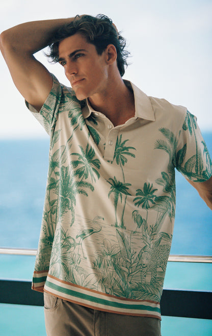 ANYWHERE POLO BLUE LEOPARD