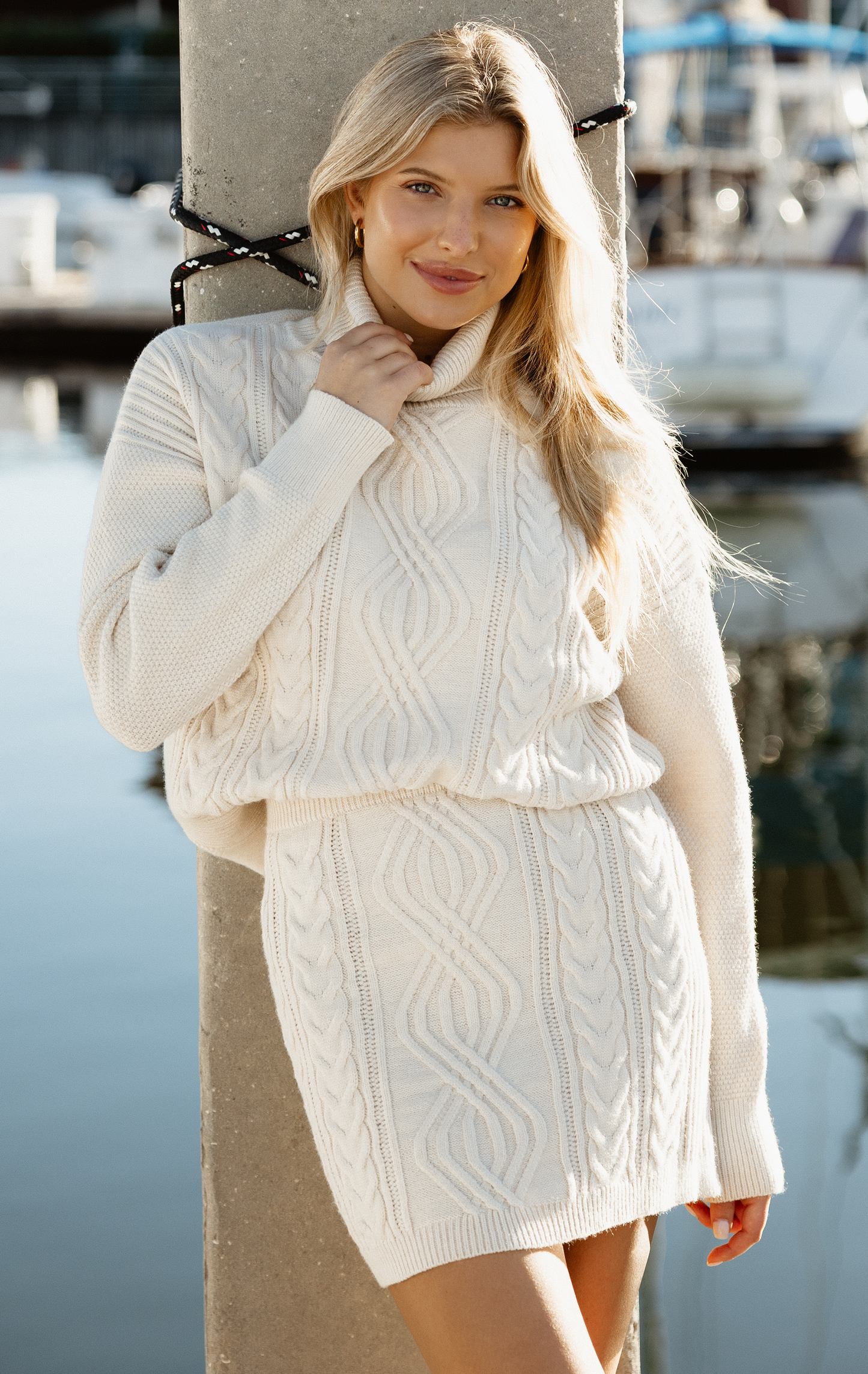 TAHOE SWEATER SKIRT - IVORY