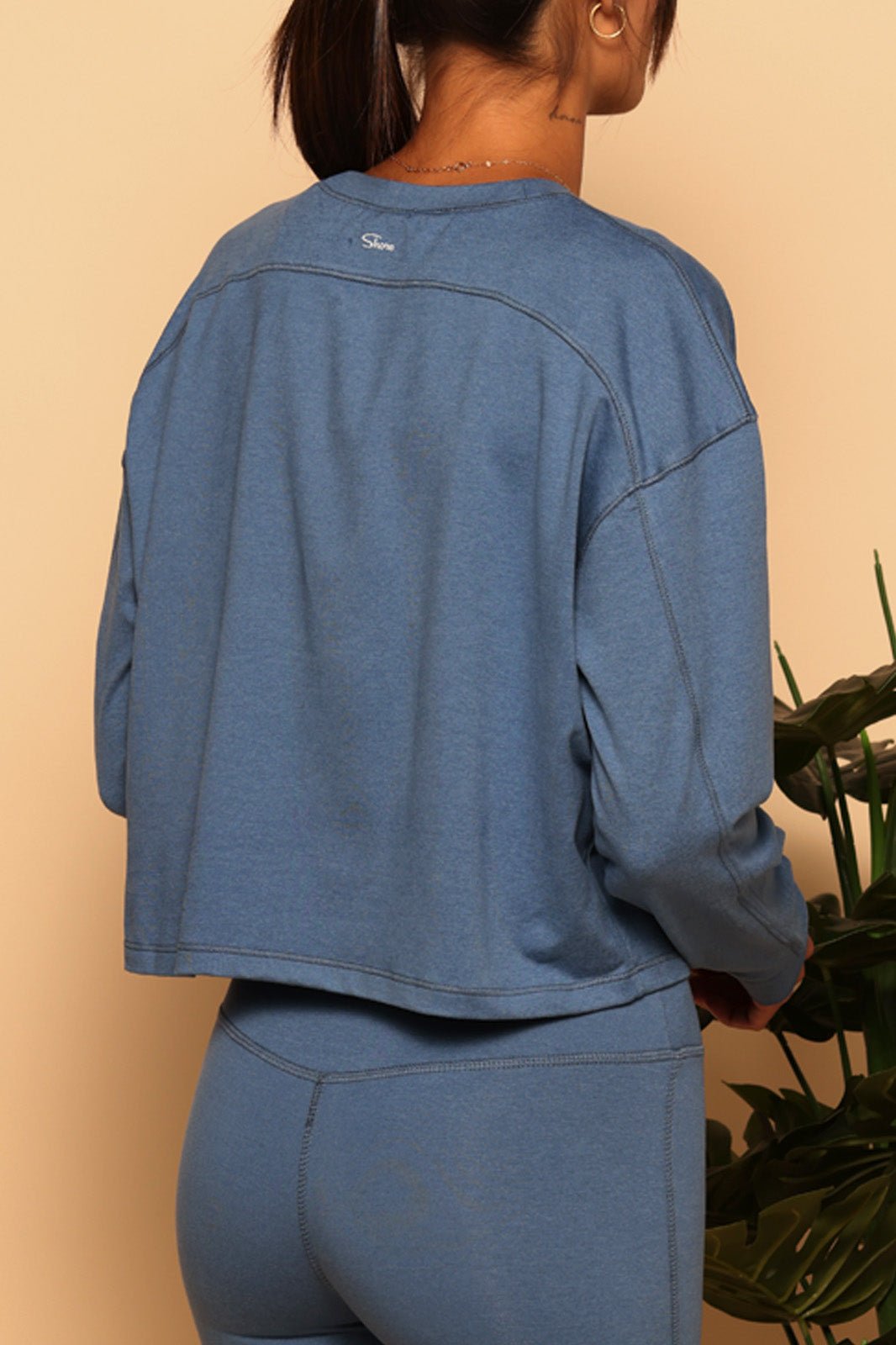 PULLOVER SWEATSHIRT - DENIM BLUE - XS