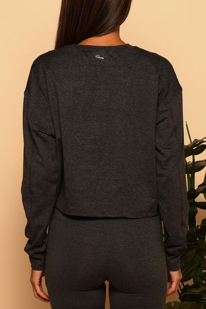 PULLOVER SWEATSHIRT - CHARCOAL - XS