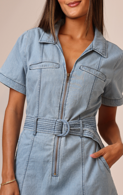 Amber Denim Mini Dress