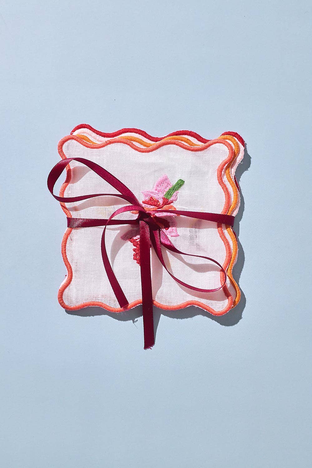 Floral Embroidered Cocktail Napkins | Best Seller!