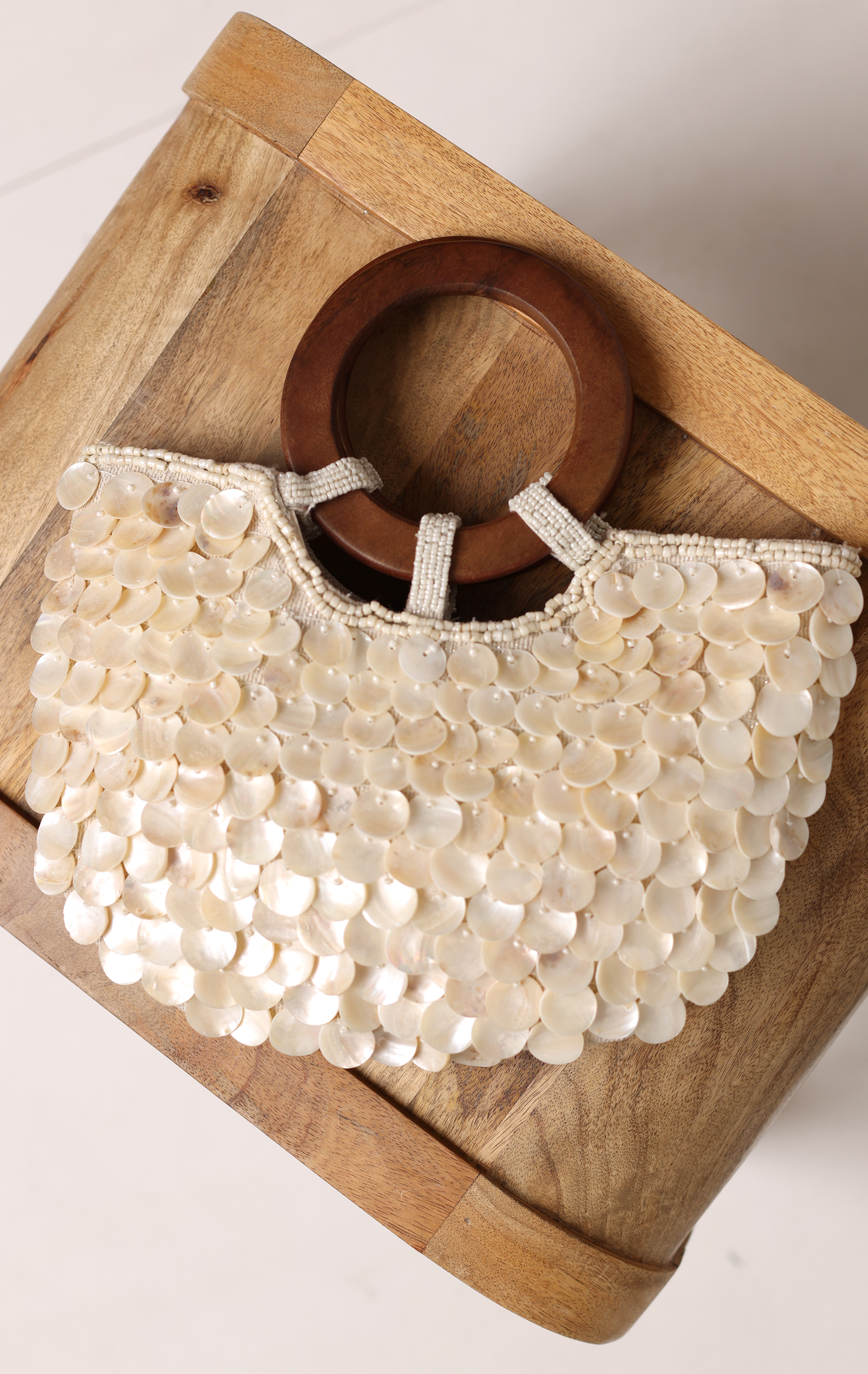 MERMAID SCALE TOP HANDLE BAG