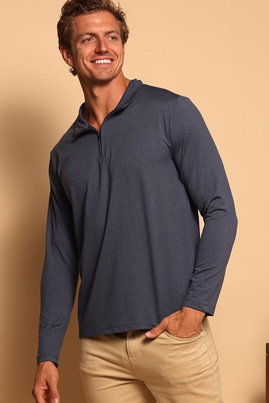 4 ZIP PULLOVER - NIGHTSHADE - S