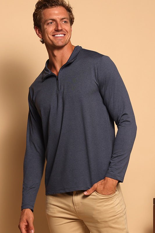 1/4 ZIP PULLOVER - NIGHTSHADE - S