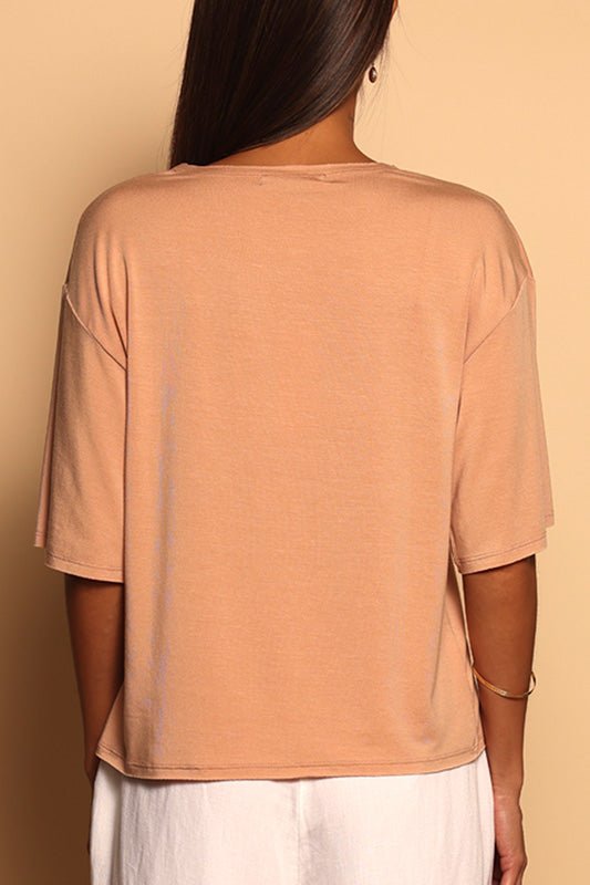 BECCA BOXY TEE - SIROCCO - XS