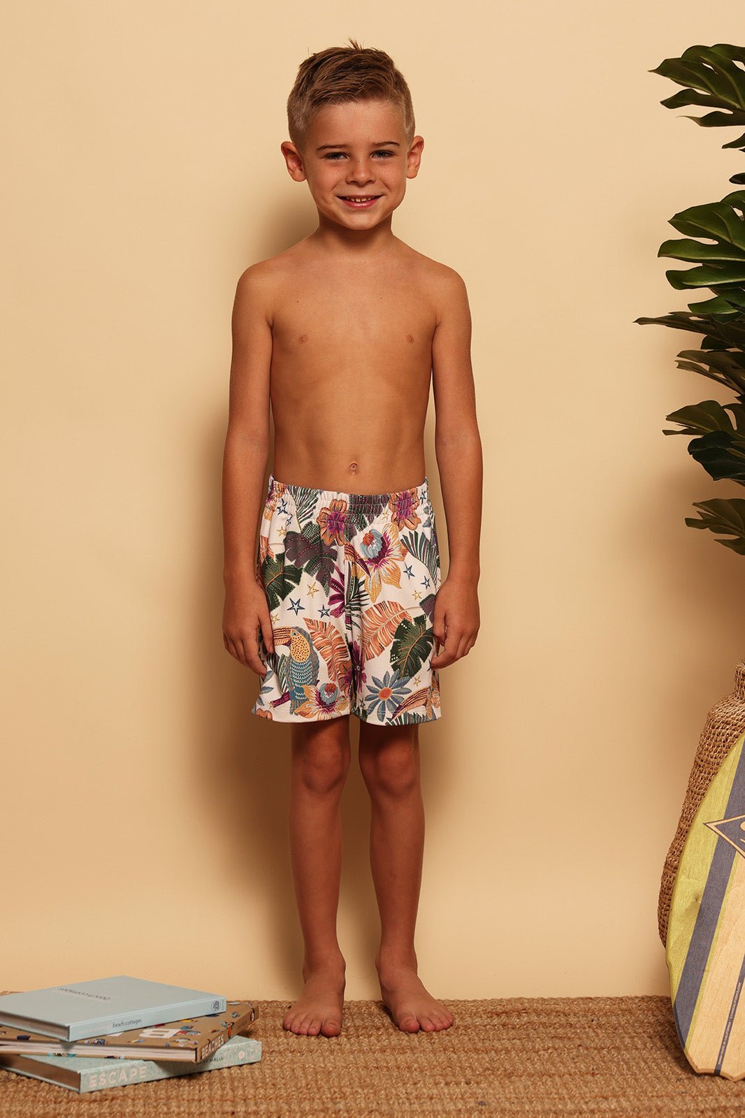 BOYS TIDEWATER VOLLEY BOARDSHORT - TOUCAN ME CRAZY - XS