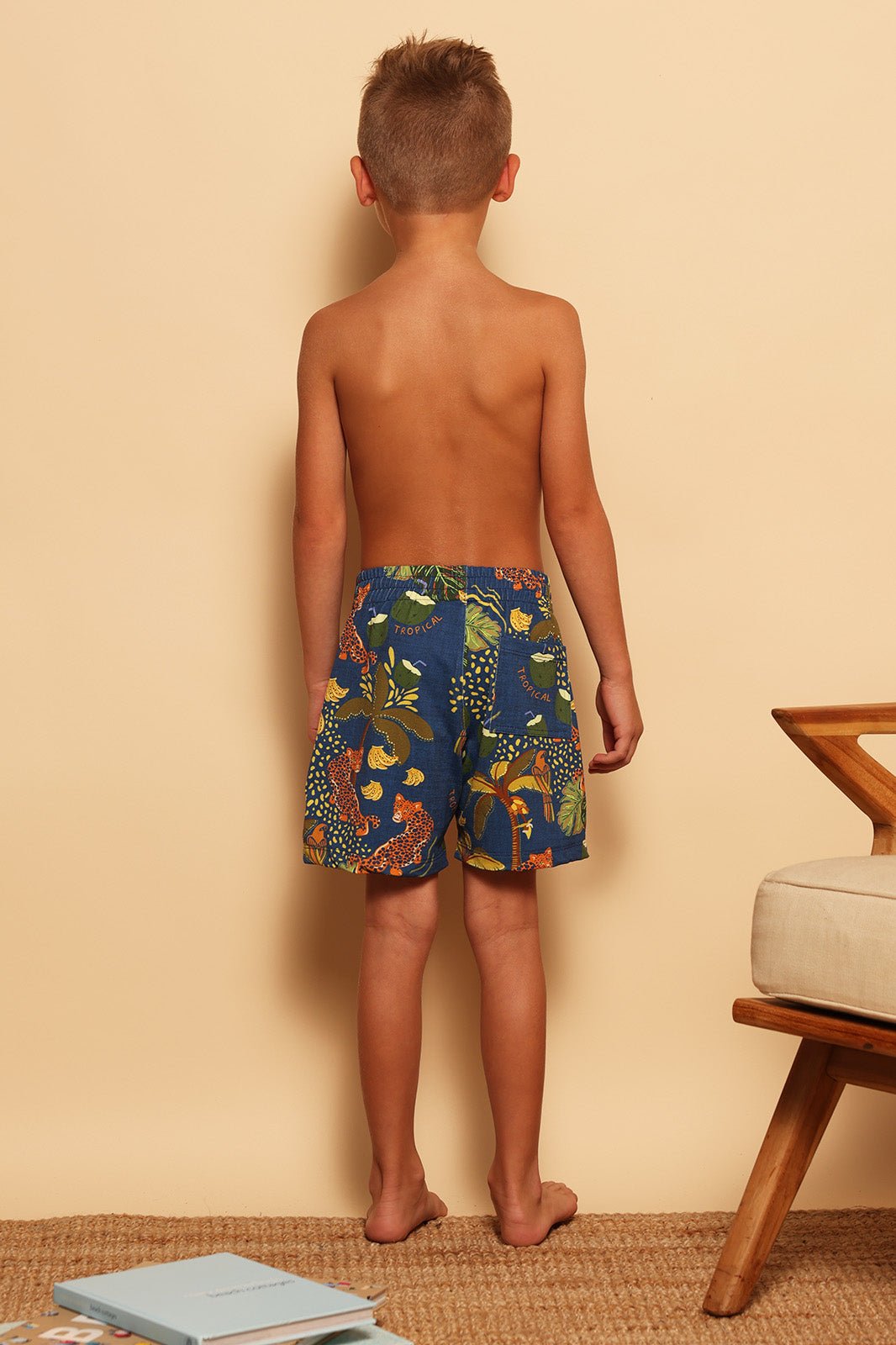 BOYS TIDEWATER VOLLEY BOARDSHORT - NAVY - XS