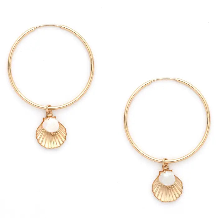 BELLE HOOP EARRINGS - GOLD - SS19438G