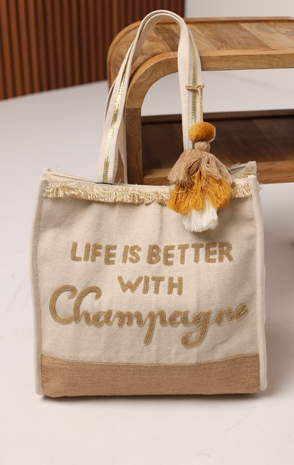 CHAMPAGNE FOREVER TOTE