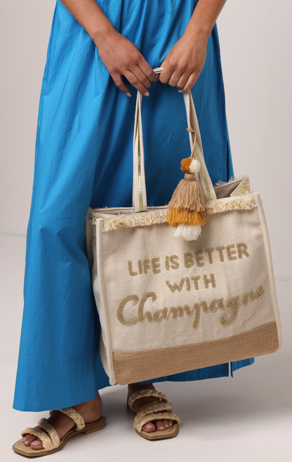 CHAMPAGNE FOREVER TOTE