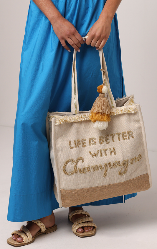 CHAMPAGNE FOREVER TOTE