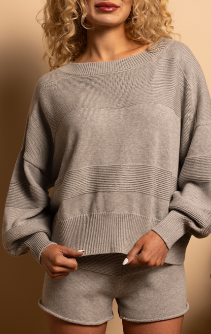 SUTTON SWEATER - GREY - XS