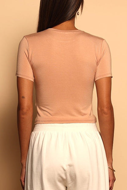 CARLY CROP TEE - SIROCCO- XXS