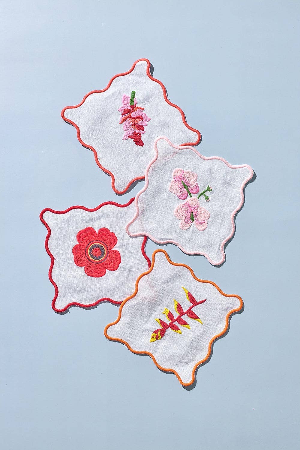 Floral Embroidered Cocktail Napkins | Best Seller!