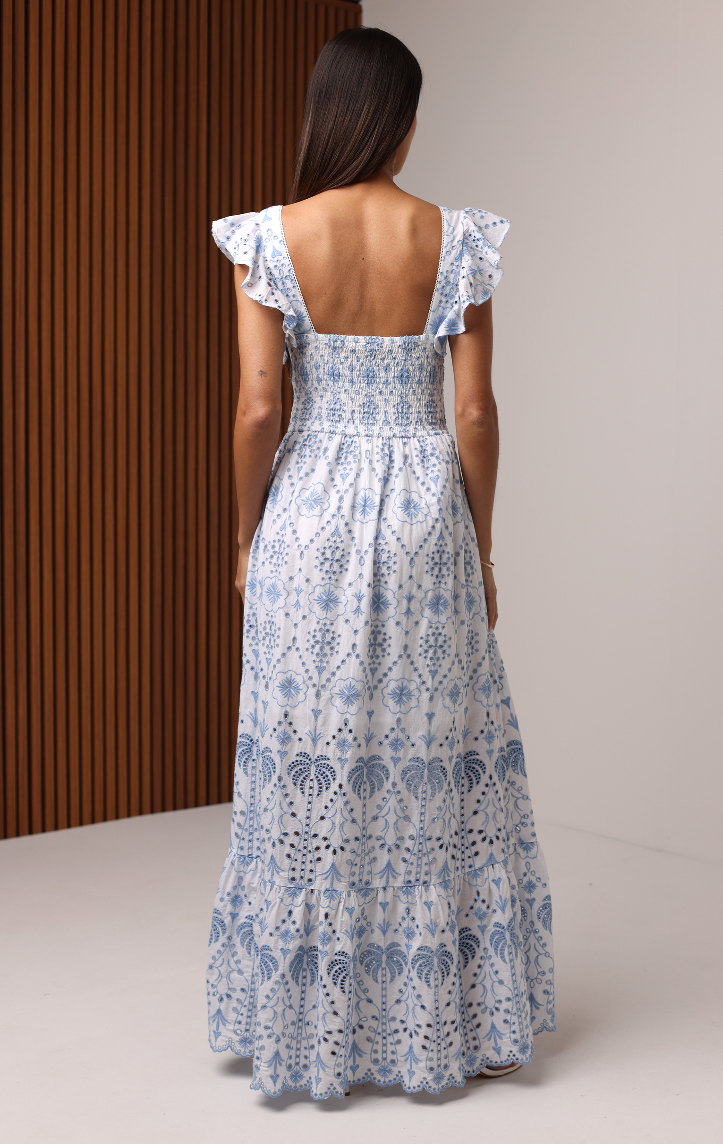 ELISE EYELET MAXI DRESS