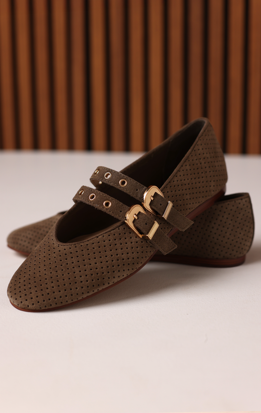 BAYLEE GROMMET FLAT OLIVE