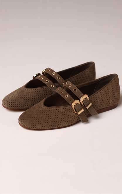 BAYLEE GROMMET FLAT OLIVE