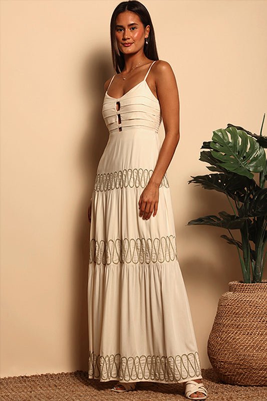 FLORENCE MAXI DRESS - EGGSHELL - XS