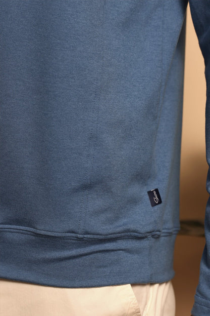 PULLOVER HOODIE - DENIM BLUE - S