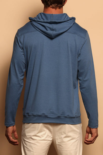 PULLOVER HOODIE - DENIM BLUE - S