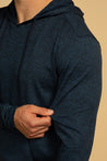 Black Pullover Hoodie For Men - Elastic Material