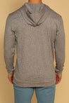 Grey Pullover Hoodie For Men - Back Angle
