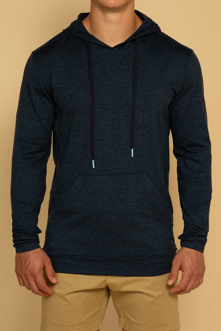 Black Pullover Hoodie For Men - Front Angle