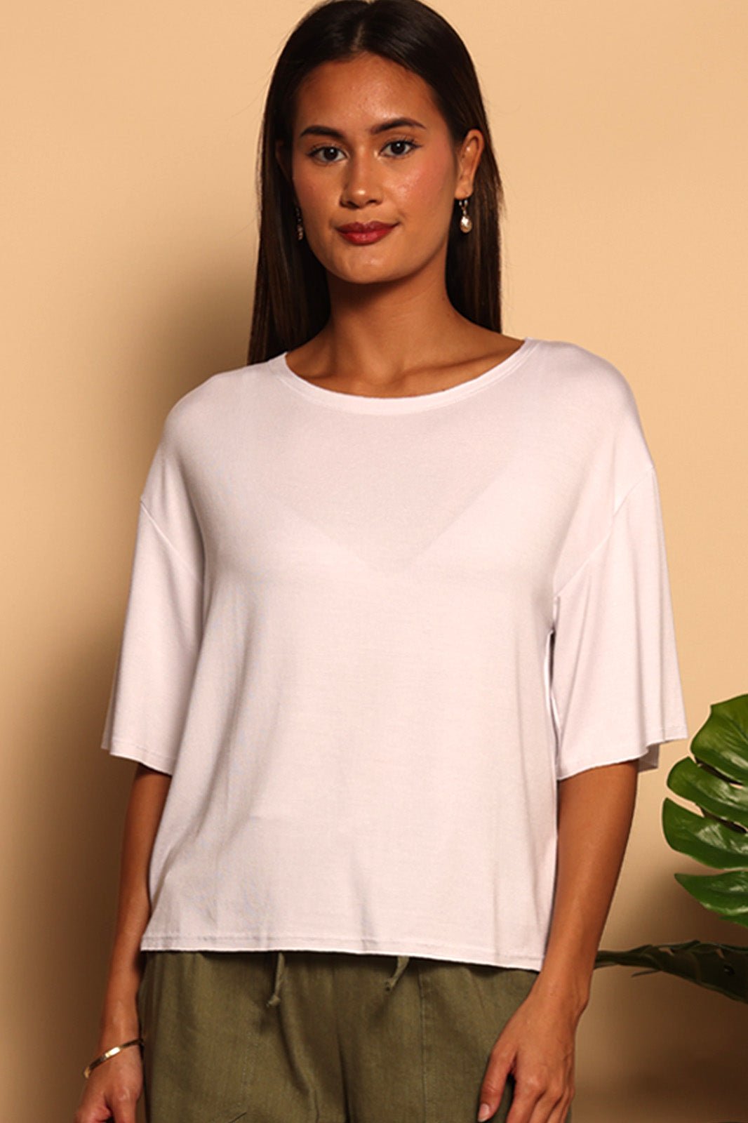 BECCA BOXY TEE - WHITE - XS